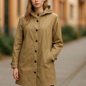 House of Harlow 1960 yellow/olive green/tan trench coat